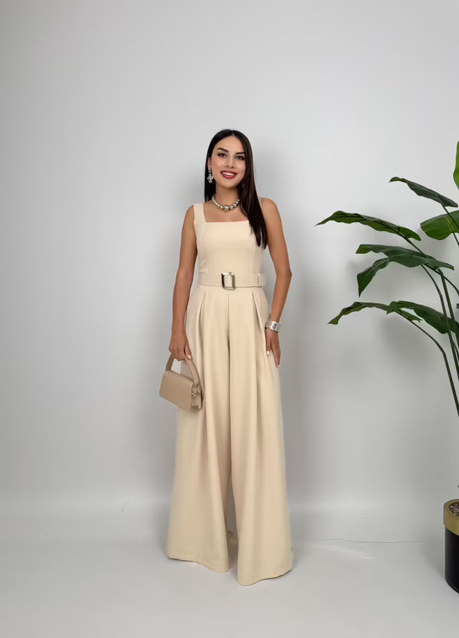 Elegant Tailored Sleeveless Jumpsuit
