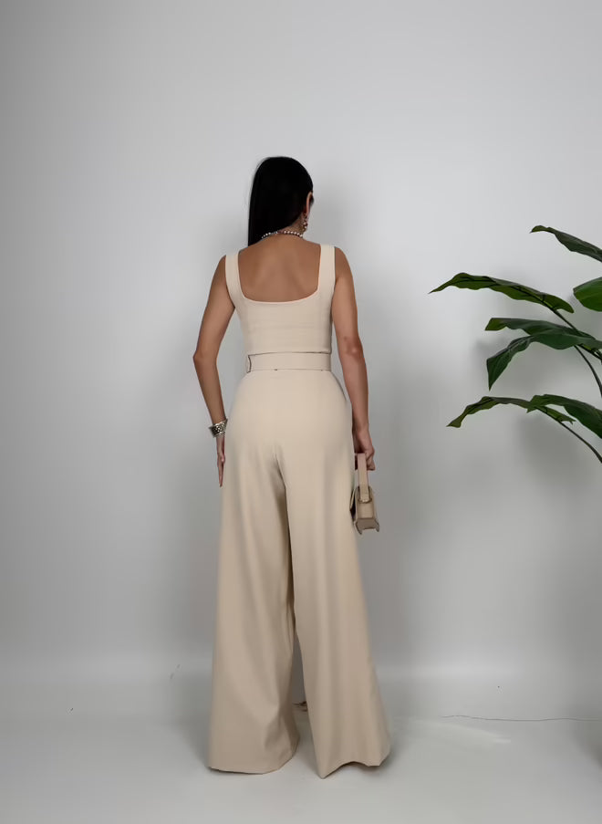 Elegant Tailored Sleeveless Jumpsuit
