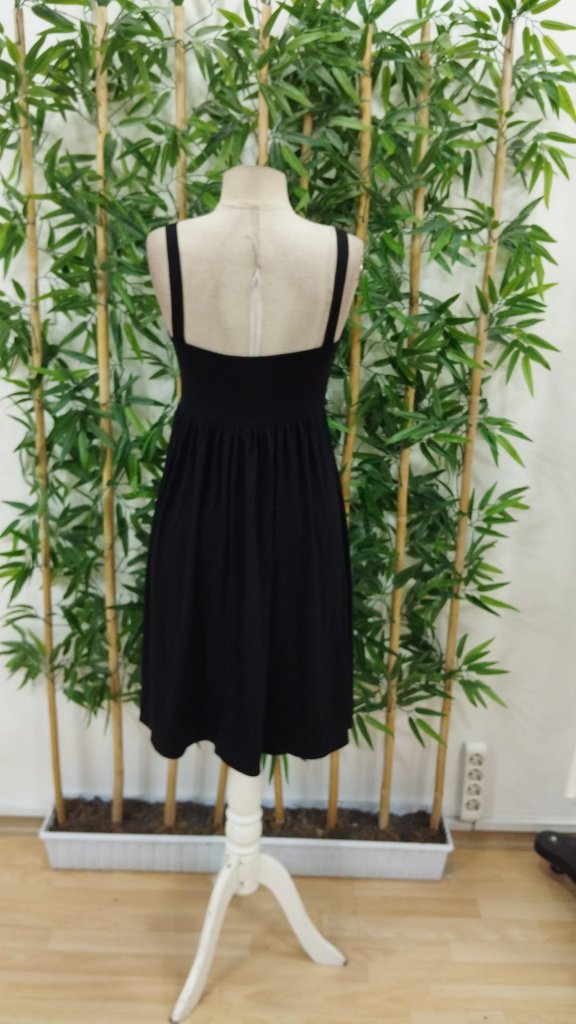 Women's V-Neck Short Viscose Dress With Rope Strap