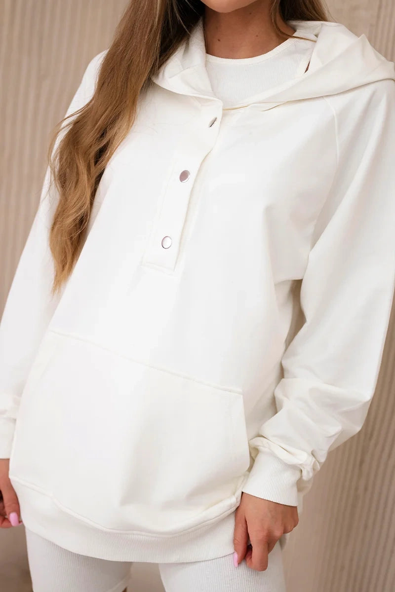 Set 3 in 1 sweatshirt, top and short leggings